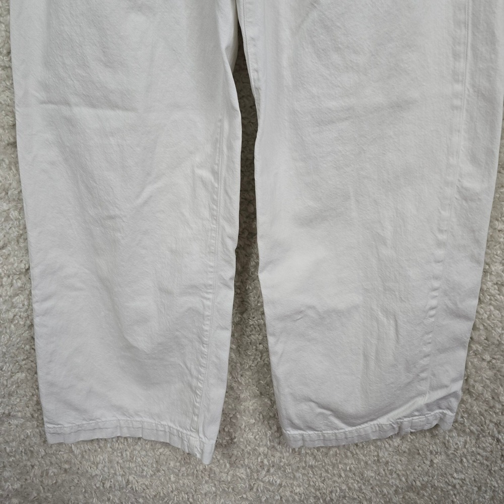 Madewell The Harlow Wide-Leg Jeans Women 27 White Pleated High Rise Cotton Denim - Picture 2 of 15